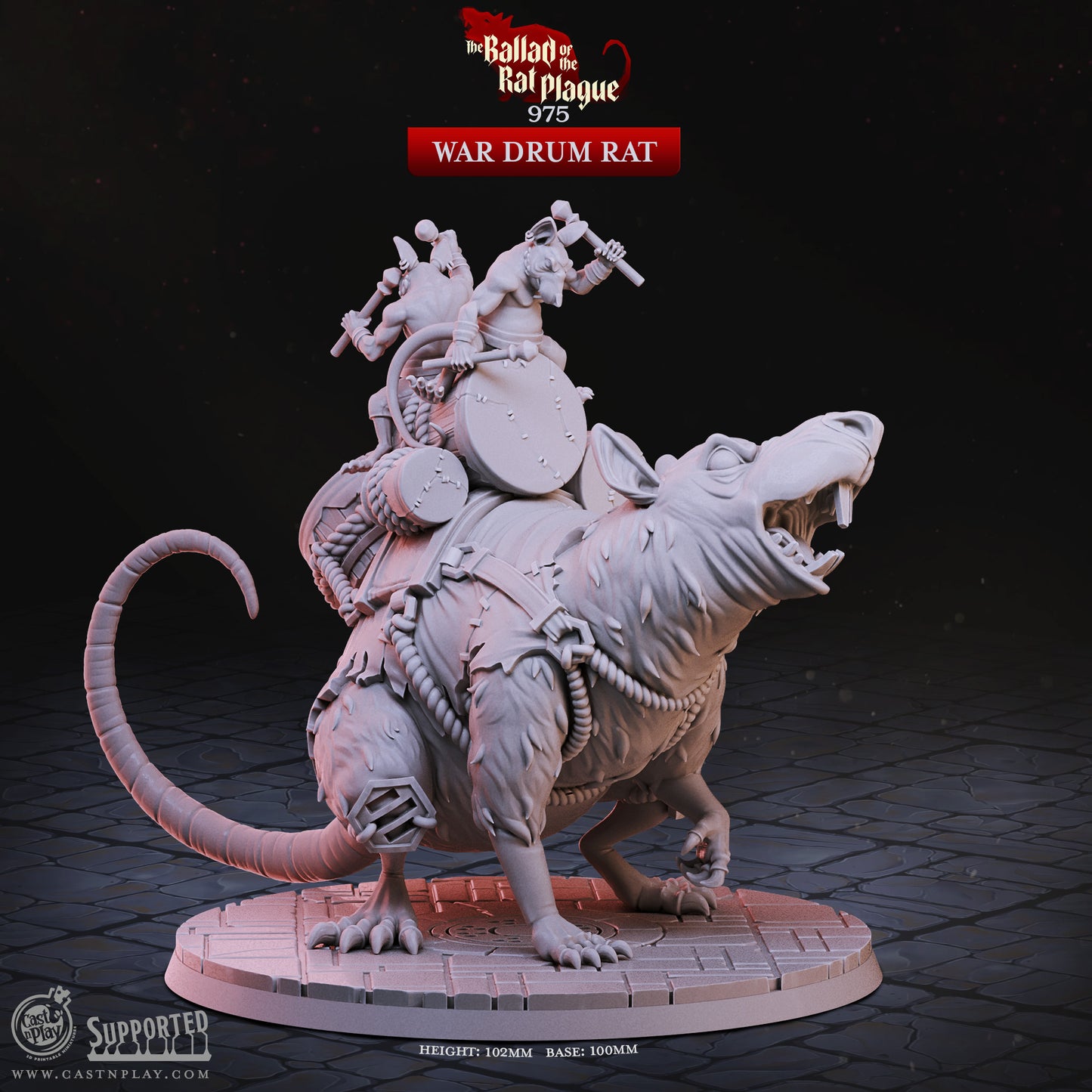 War Drum Rat - Ballad of the Rat Plague | Cast N Play | Resin