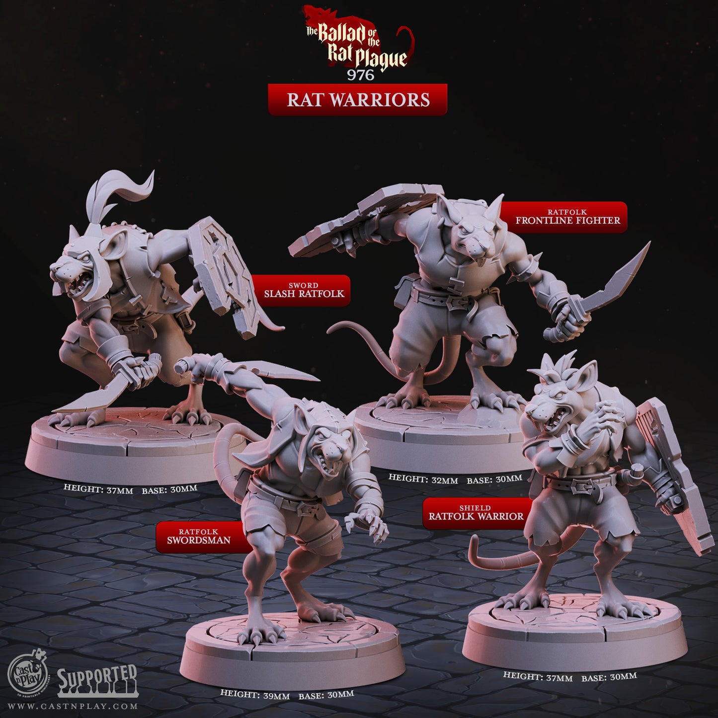 Rat Warriors - Ballad of the Rat Plague | Cast N Play | Resin