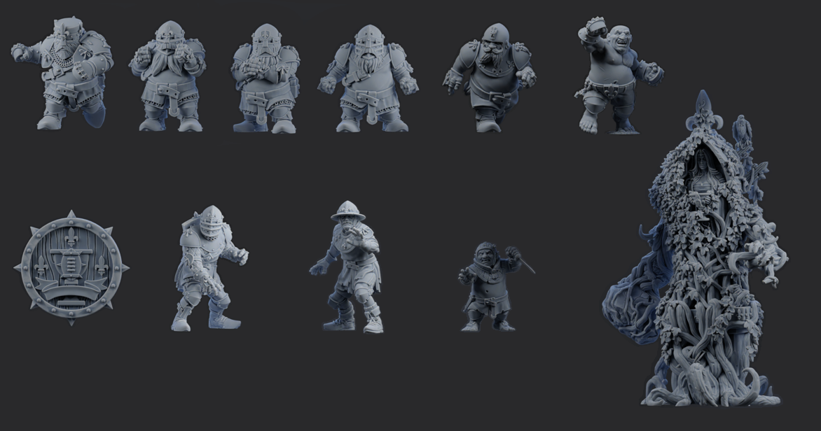 Chivalric Crushers Knights Team - Full Team (28 models) | Brutefun Miniatures | Resin