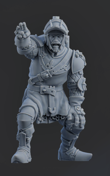 Chivalric Crushers Knights Team - Guard 03 | Brutefun Miniatures | Resin