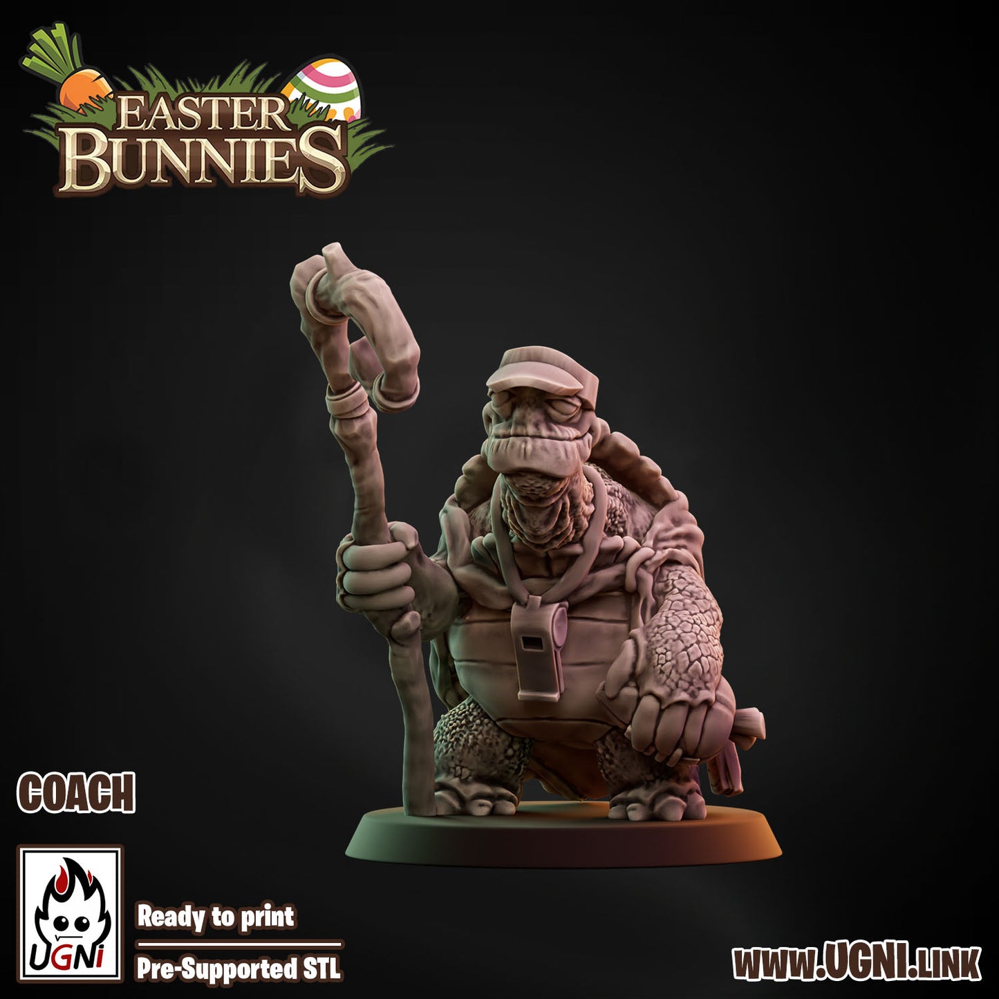 Easter Bunnies Team - Coach | UGNI Miniatures | Resin