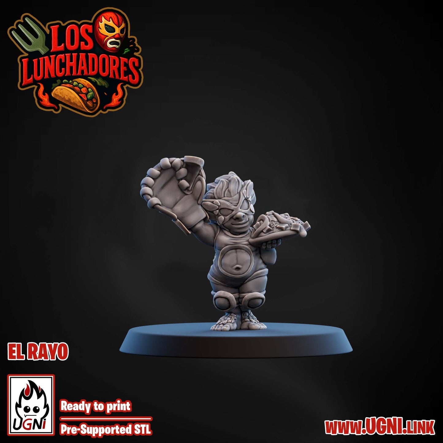 Los Lunchadores Halfling Team - El Rayo 01 (Catcher) | UGNI Miniatures | Resin