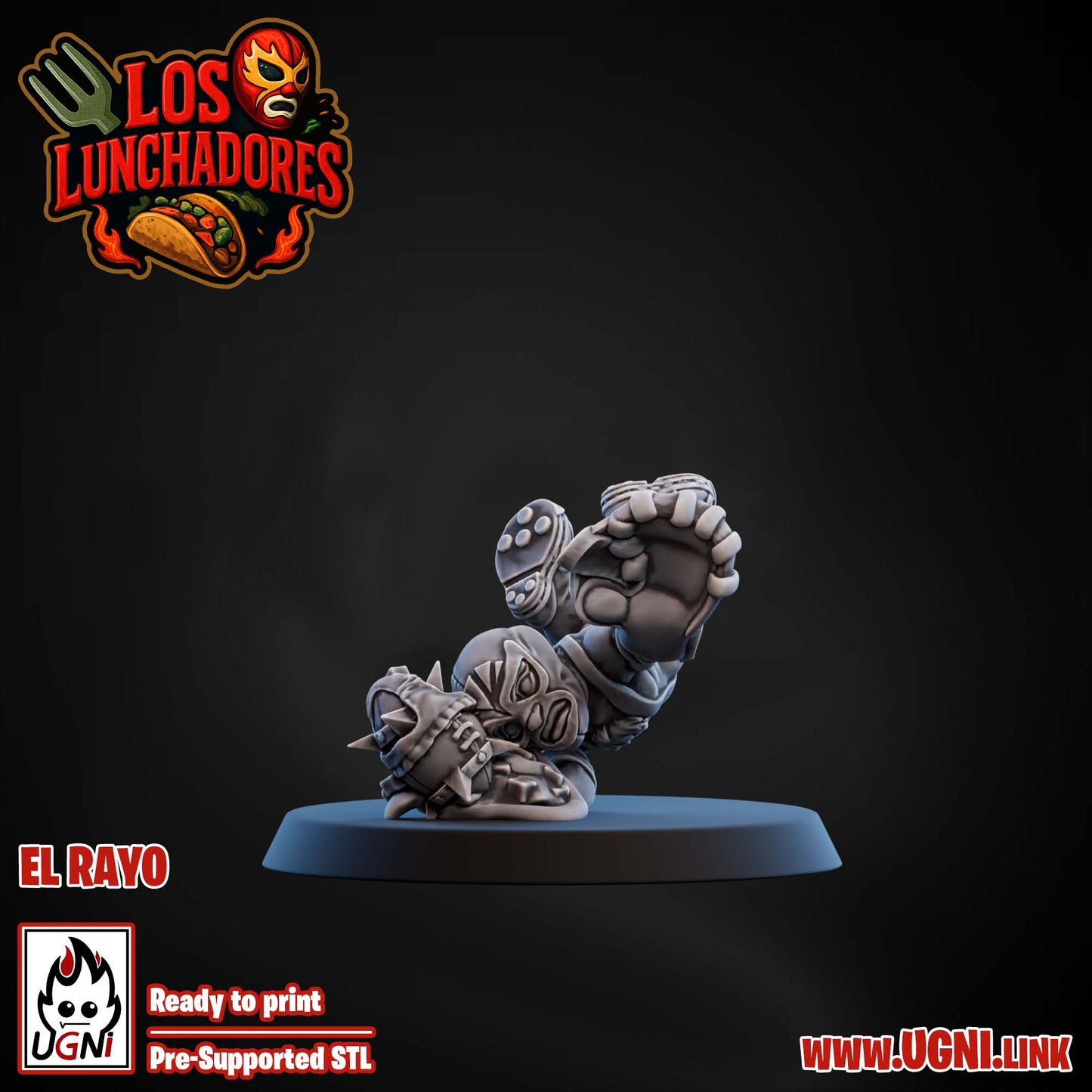 Los Lunchadores Halfling Team - El Rayo 02 (Catcher) | UGNI Miniatures | Resin