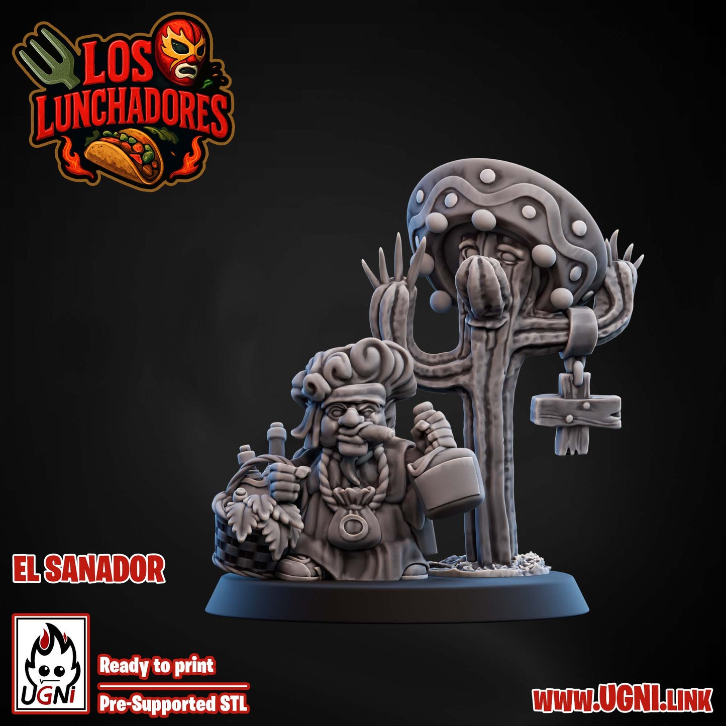 Los Lunchadores Halfling Team - El Sanador | UGNI Miniatures | Resin