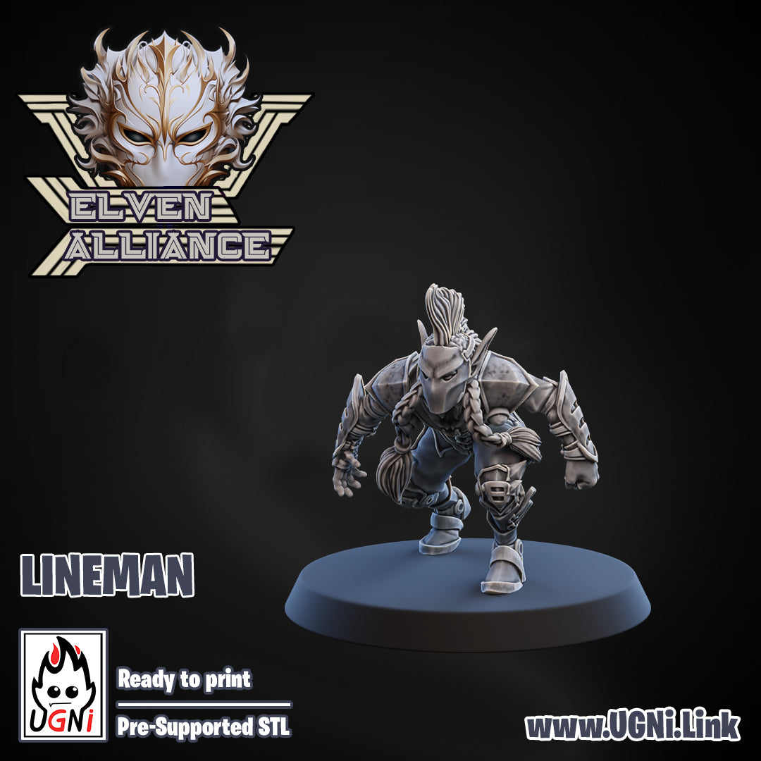 Elven Alliance - Lineman 02 | UGNI Miniatures | Resin