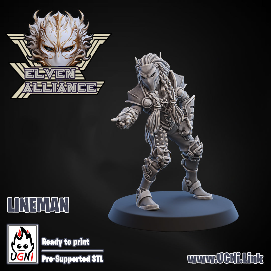Elven Alliance - Lineman 07 | UGNI Miniatures | Resin