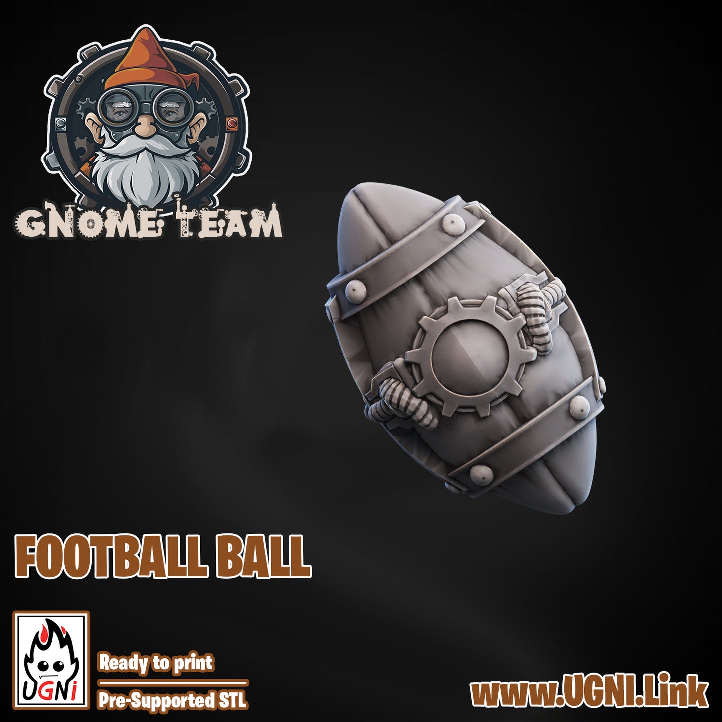 Gnome Team - Prone Balls (2pcs) | UGNI Miniatures | Resin