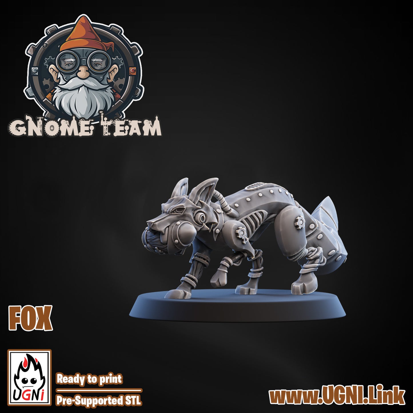 Gnome Team - Fox 02 | UGNI Miniatures | Resin