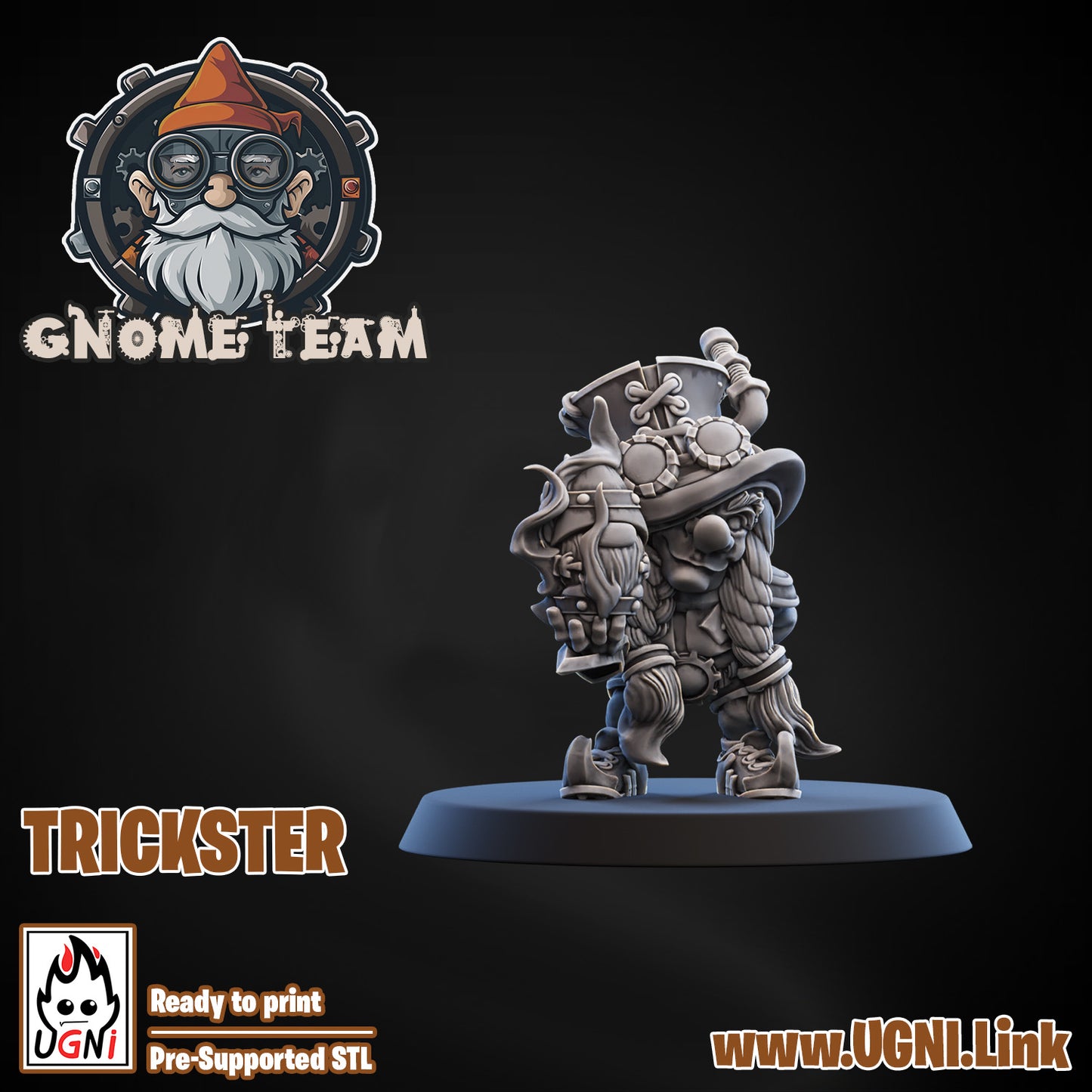 Gnome Team - Trickster 01 | UGNI Miniatures | Resin