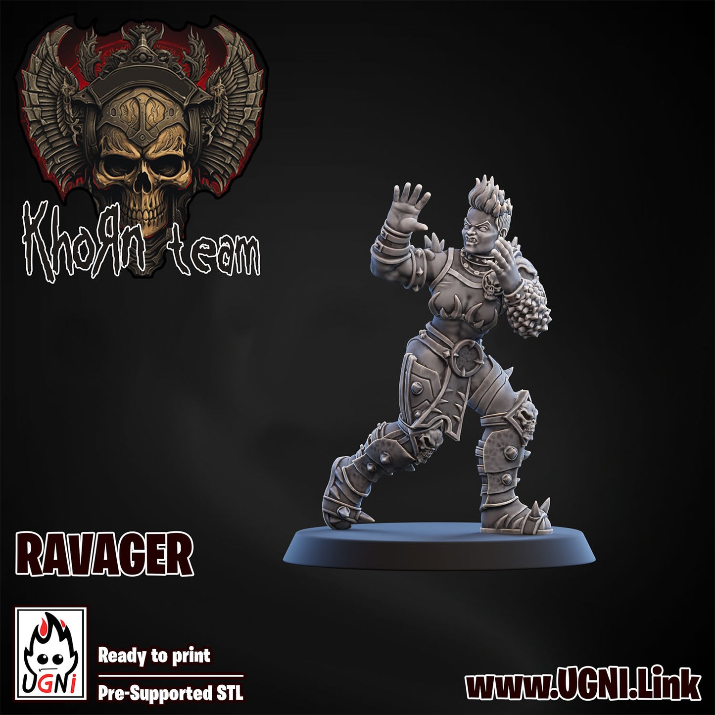 Khorn Team - Ravager 03 | UGNI Miniatures | Resin