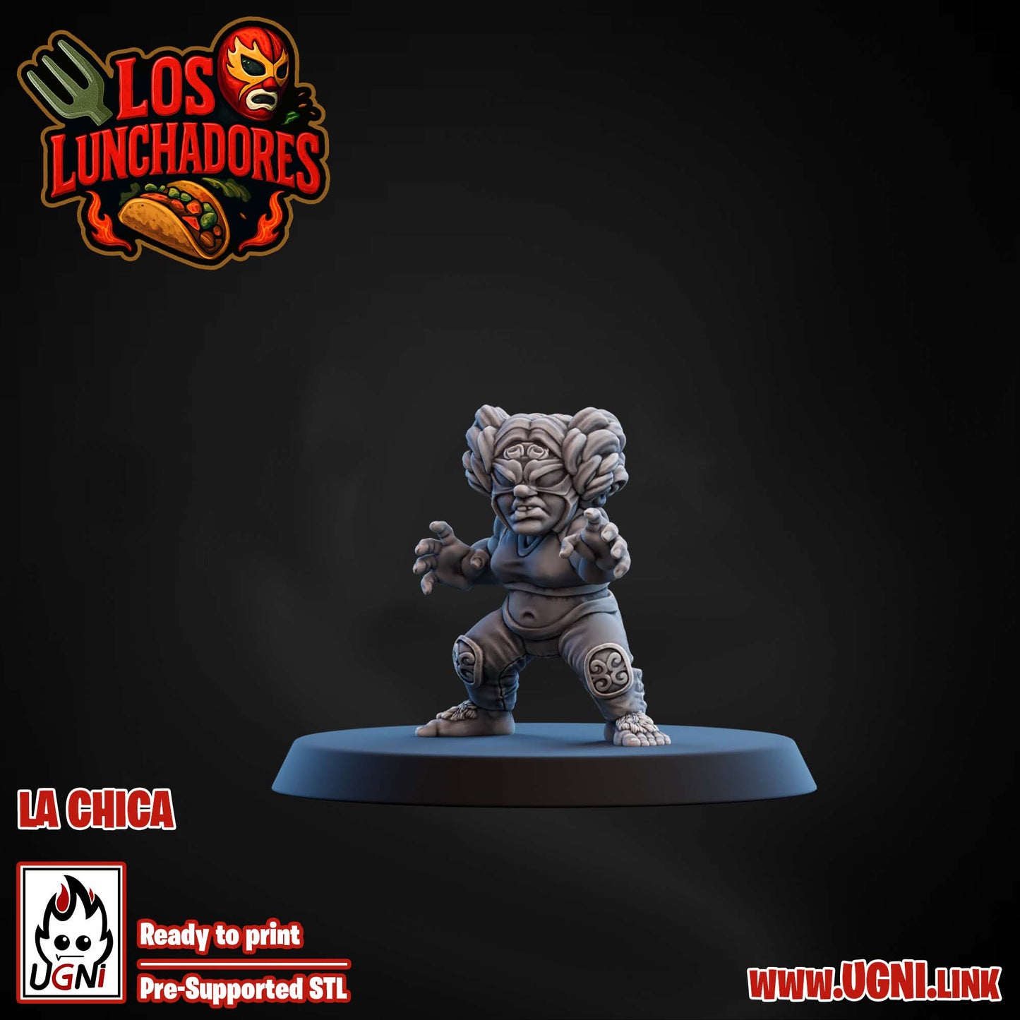 Los Lunchadores Halfling Team - La Chica 04 (Lineman) | UGNI Miniatures | Resin