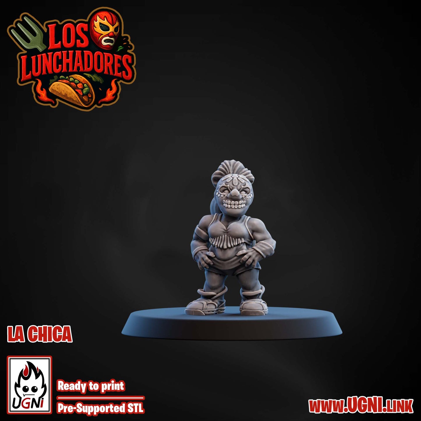 Los Lunchadores Halfling Team - La Chica 06 (Lineman) | UGNI Miniatures | Resin