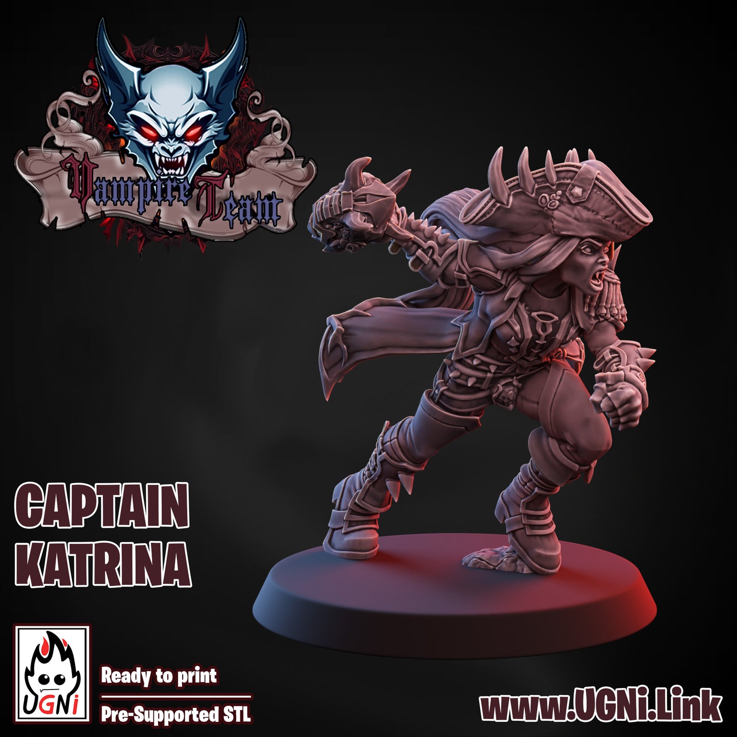 Star Player - Captain Katrina | UGNI Miniatures | Resin
