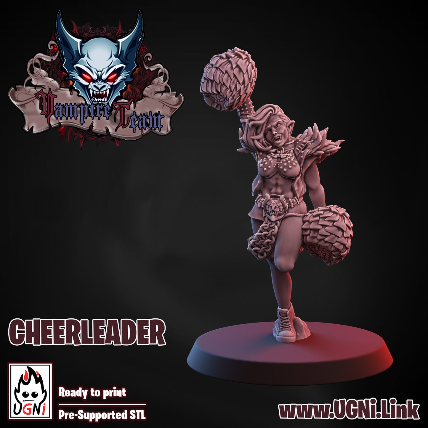 Vampire Team - Cheerleader 01 | UGNI Miniatures | Resin