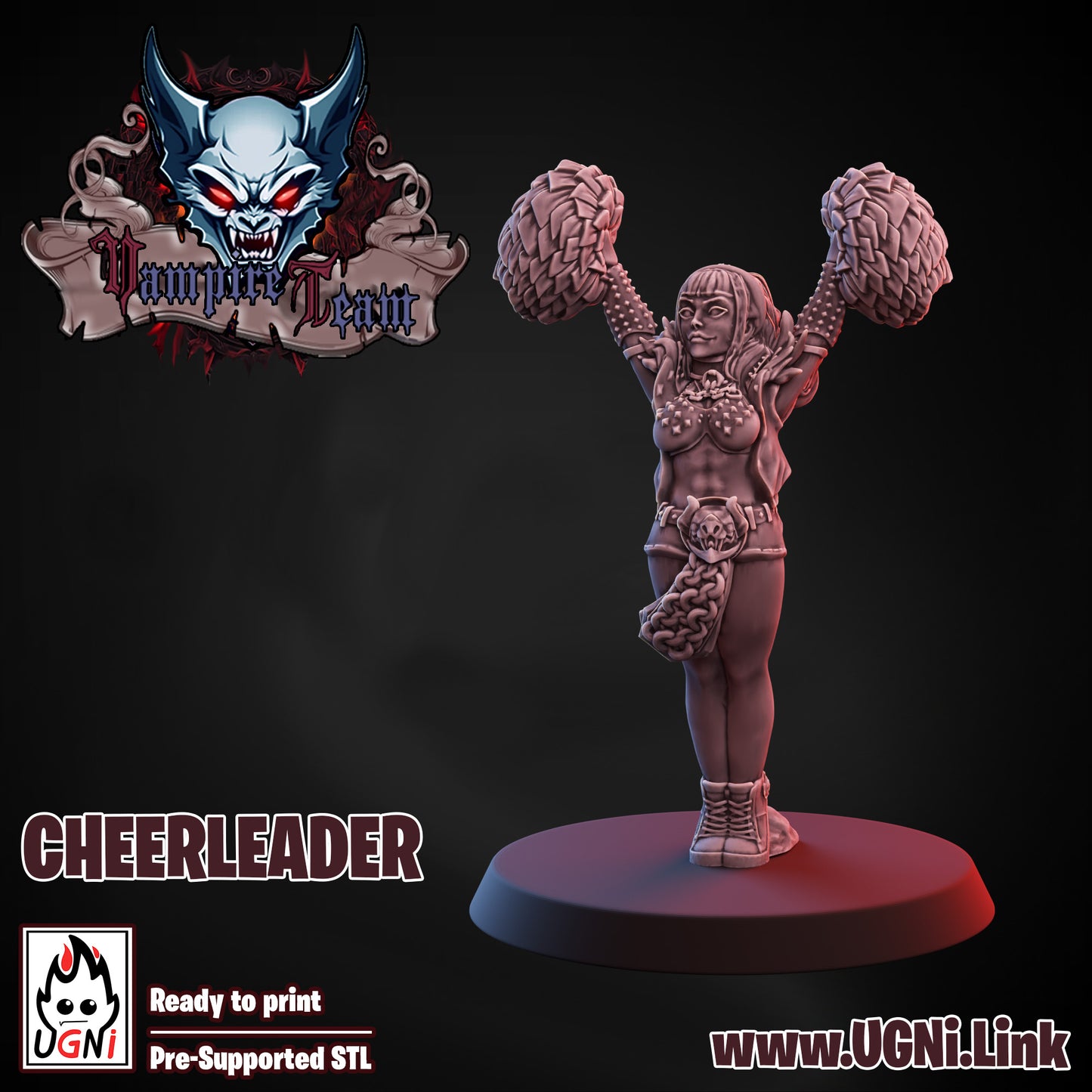 Vampire Team - Cheerleader 03 | UGNI Miniatures | Resin
