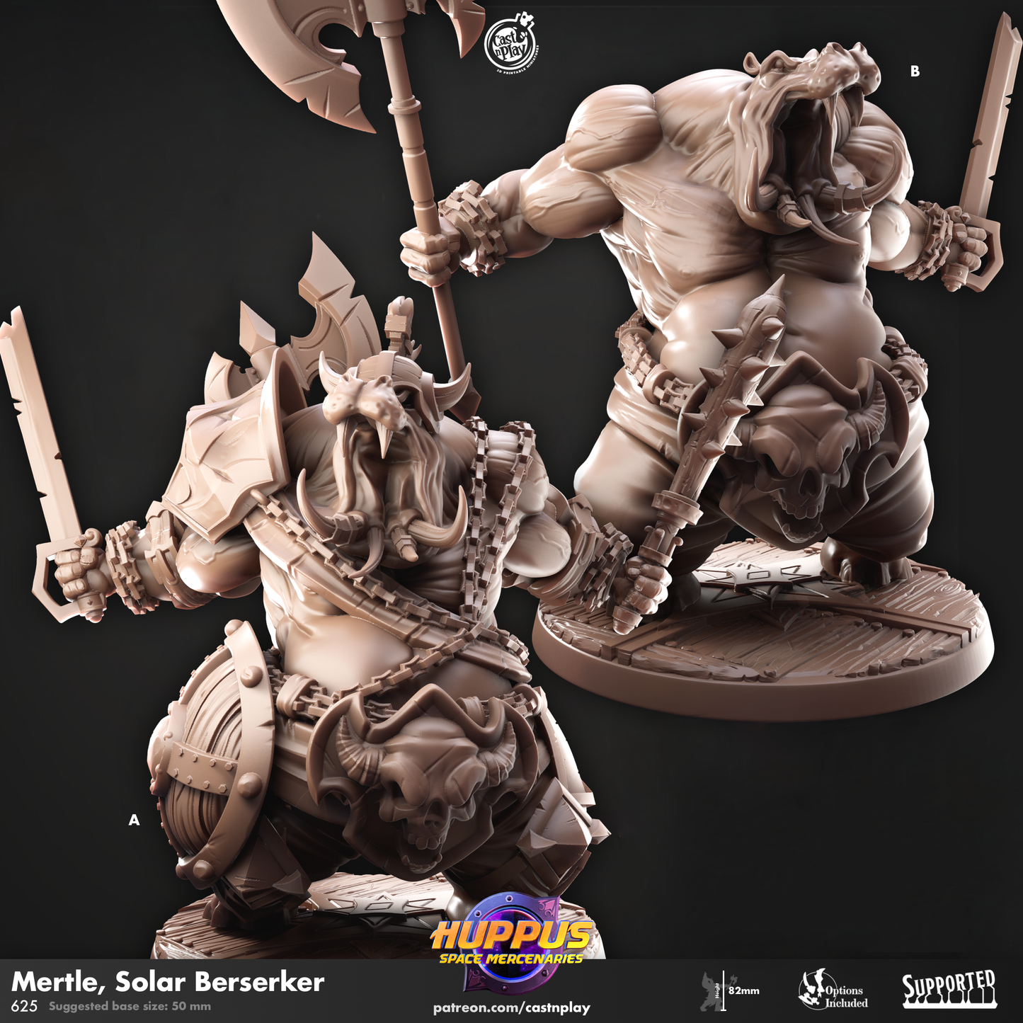 Mertle - Solar Berserk - Huppus Space Mercenaries | Cast N Play | Resin | Cast N Play | Resin