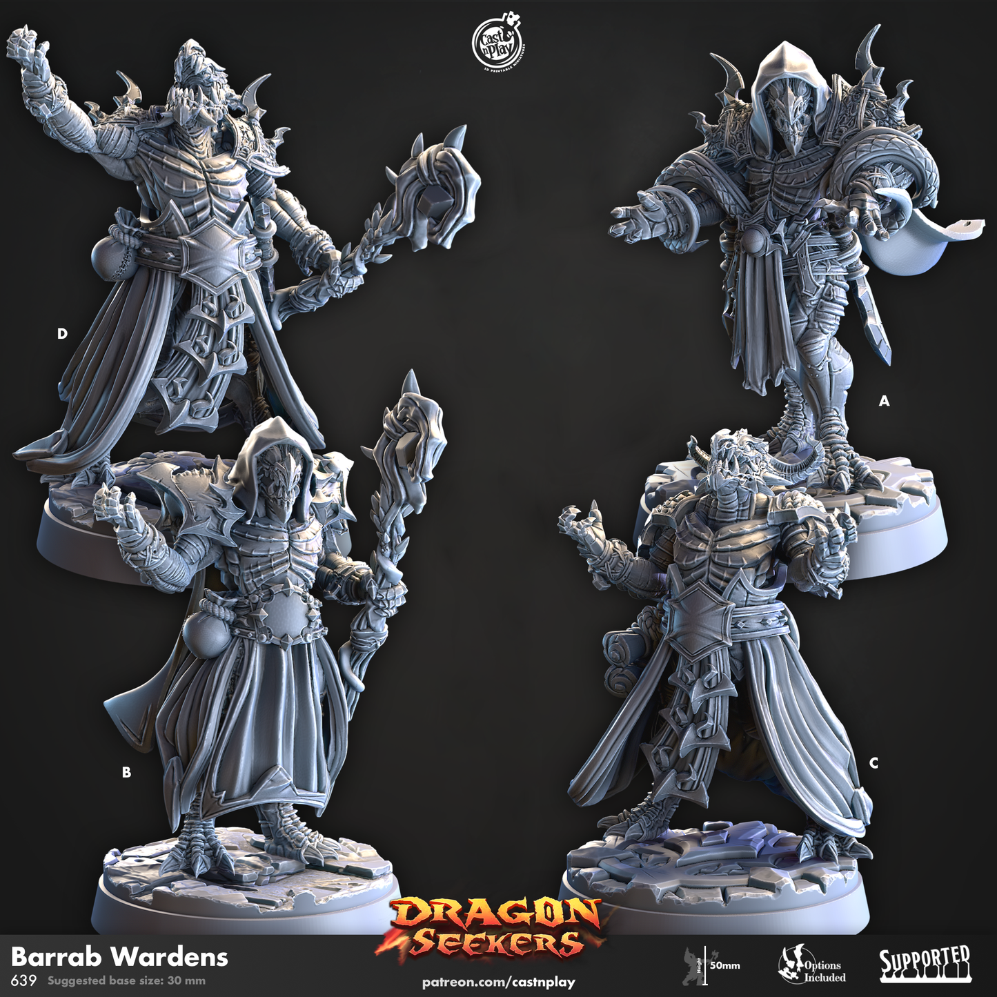 Barrab Wardens - Dragon Seekers | Cast N Play | Resin