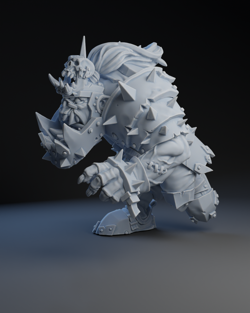 Orc Blitzer Star Player | Brutefun Miniatures | Resin