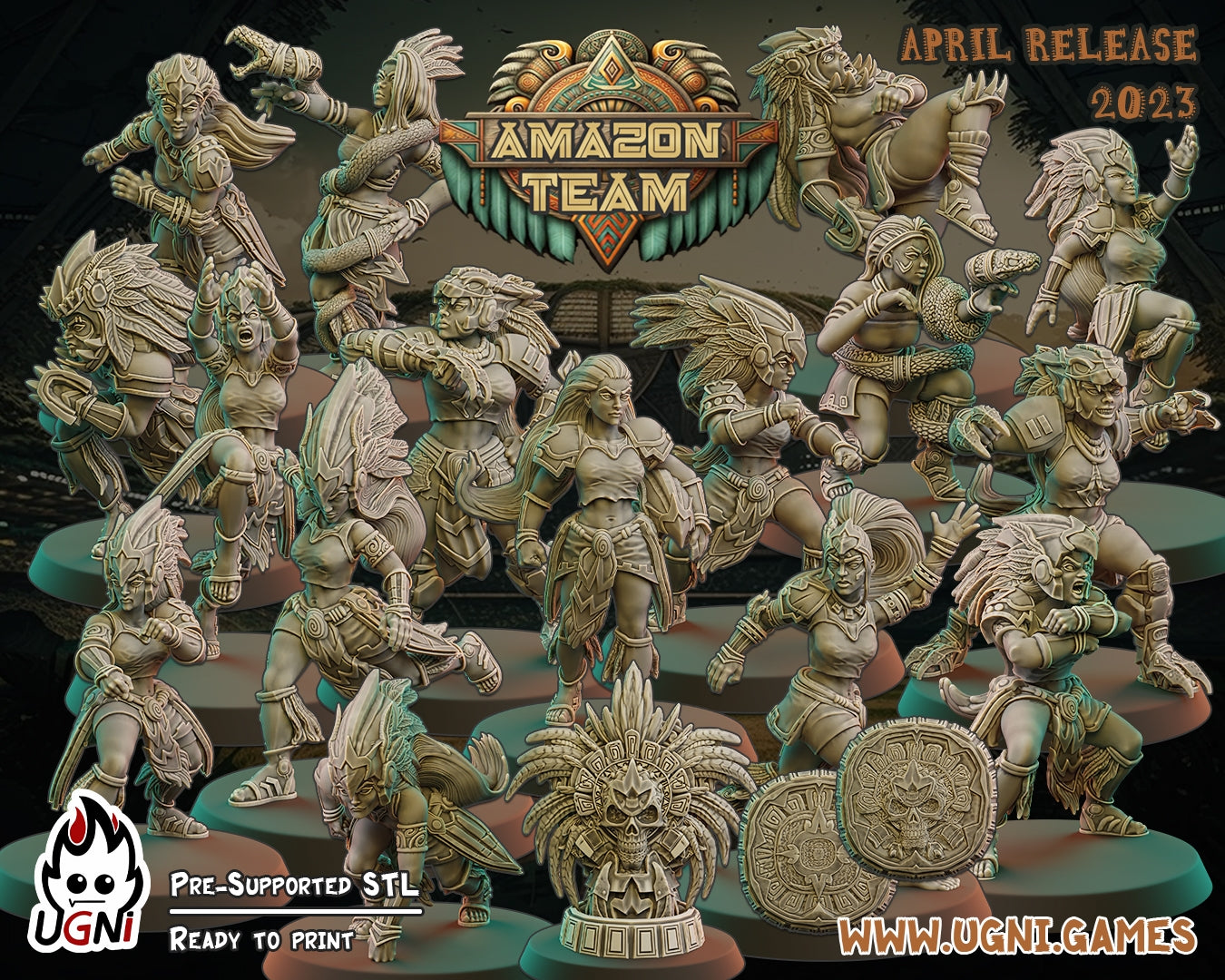 Amazons Team - Amazon | UGNI Miniatures | Resin
