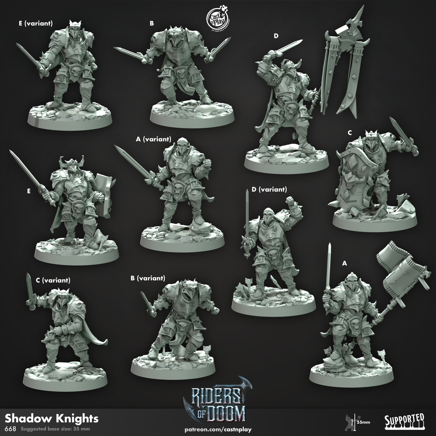 Shadow Knights - Riders of Doom | Cast N Play | Resin