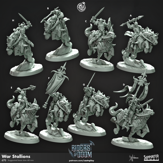 War Stallions - Riders of Doom | Cast N Play | Resin