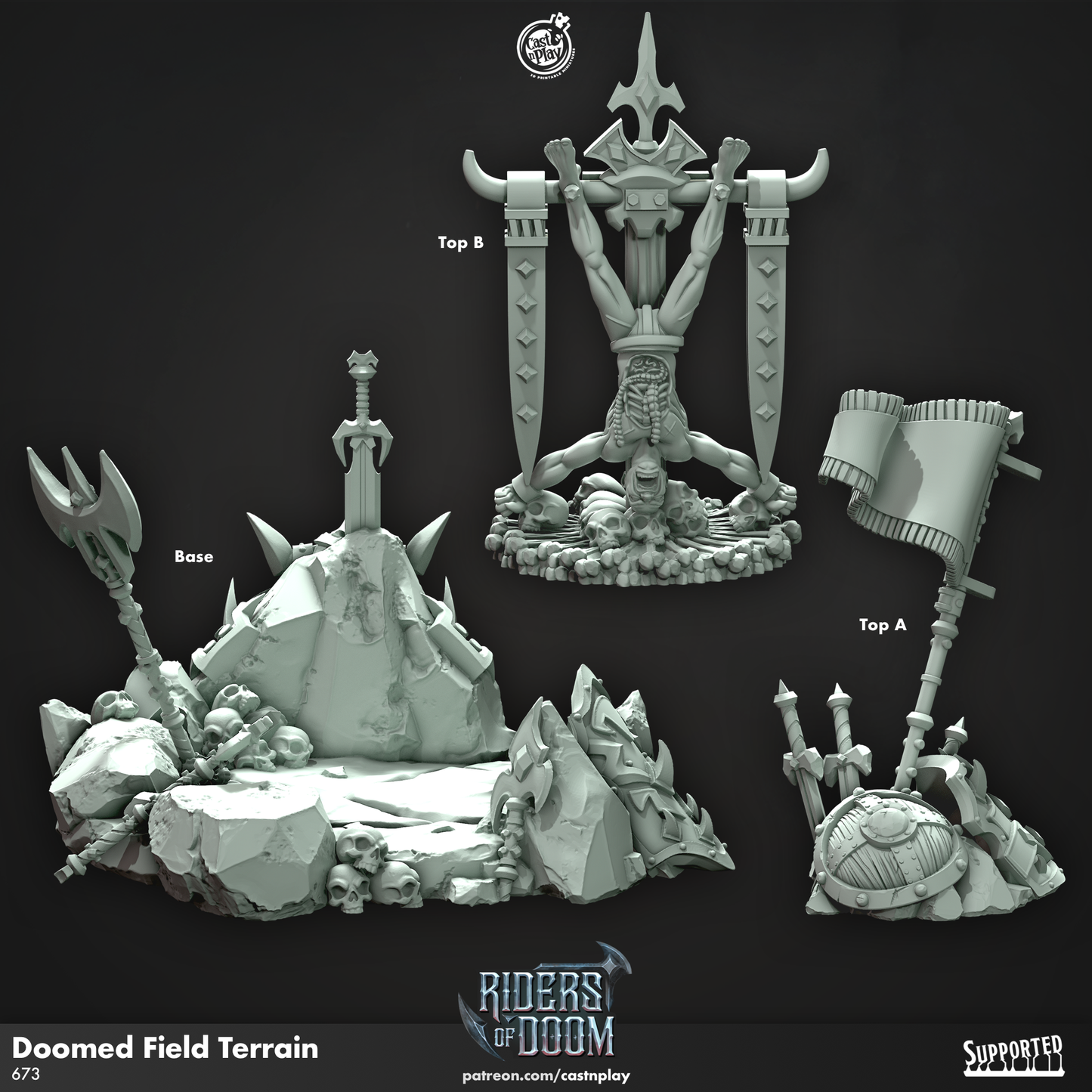 Doomed Field Terrain - Riders of Doom | Cast N Play | Resin