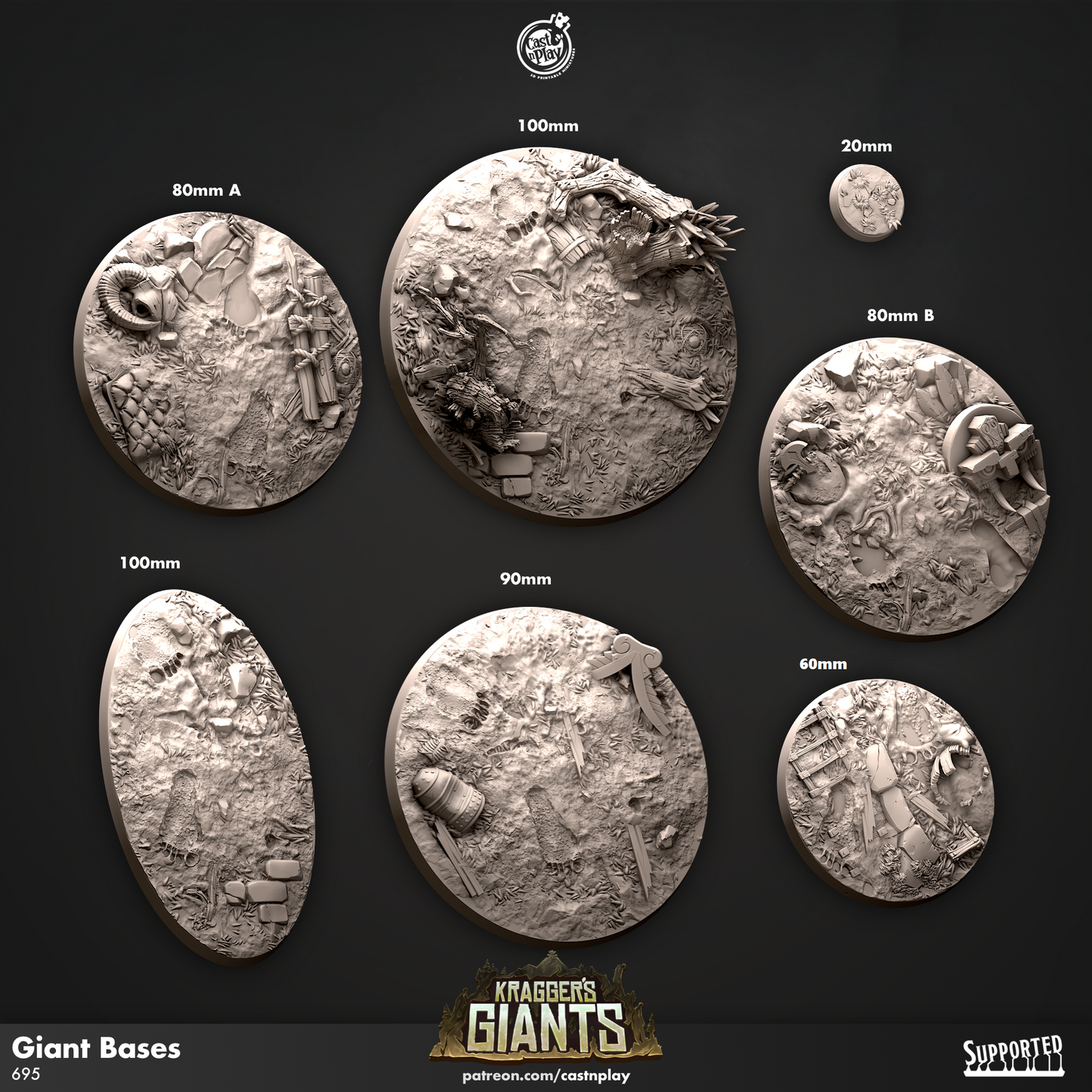 Bases - Kragger's Giants | Cast N Play | Resin