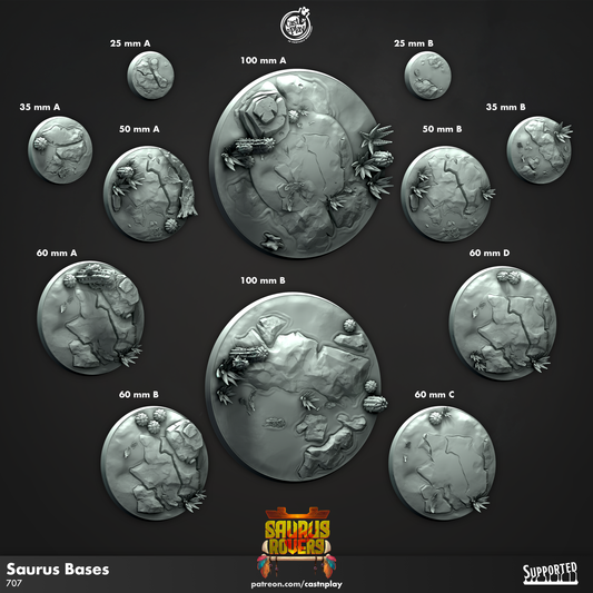 Bases - Saurus Rovers | Cast N Play | Resin