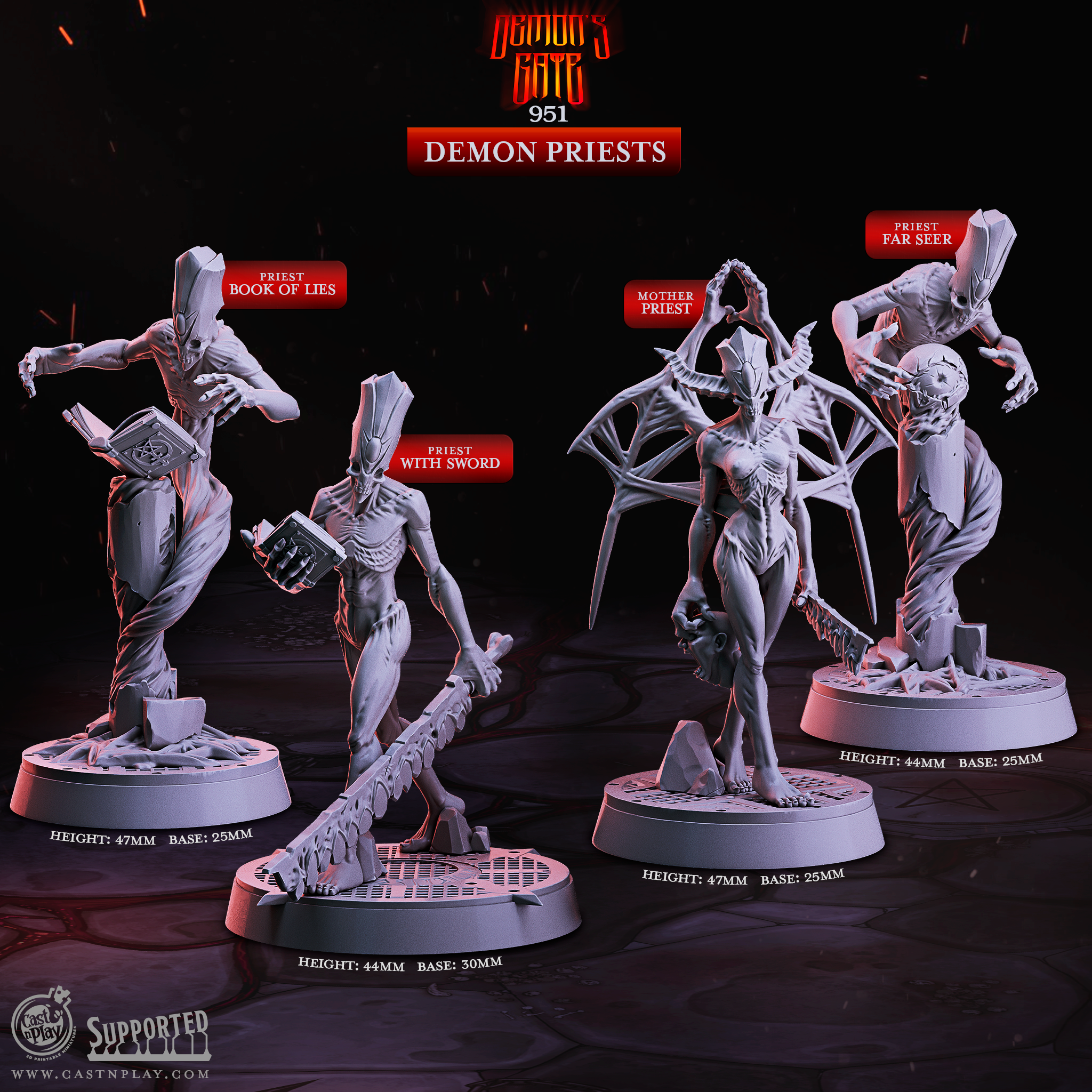 Demon Priests - Demon's Gate | Cast N Play | Resin – 3D Creatables