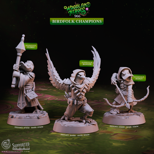 Birdfolk Champions - Woodland Heroes | Cast N Play | Resin
