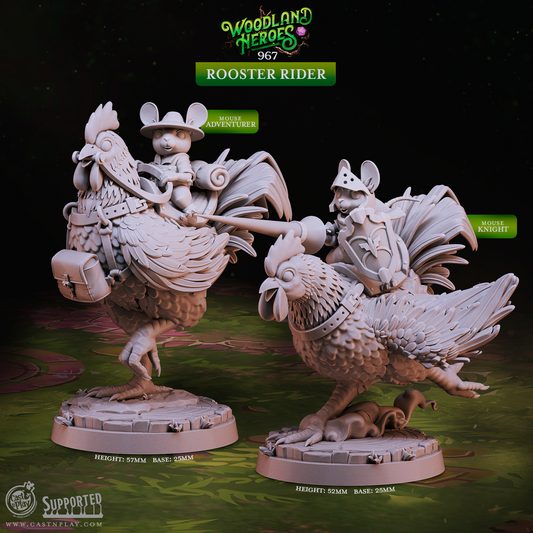 Rooster Rider - Woodland Heroes | Cast N Play | Resin