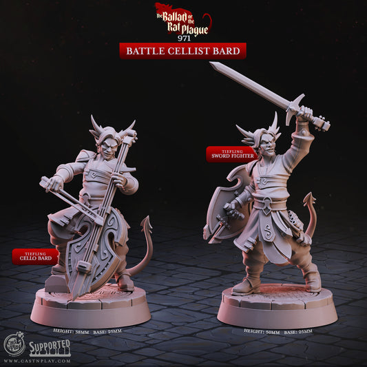 Battle Cellist Bard - Ballad of the Rat Plague | Cast N Play | Resin