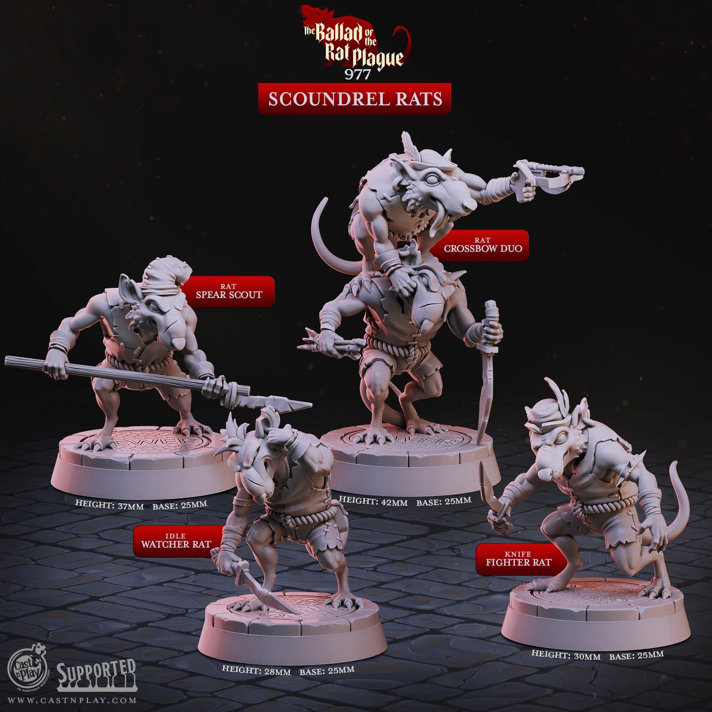 Scoundrel Rats - Ballad of the Rat Plague | Cast N Play | Resin