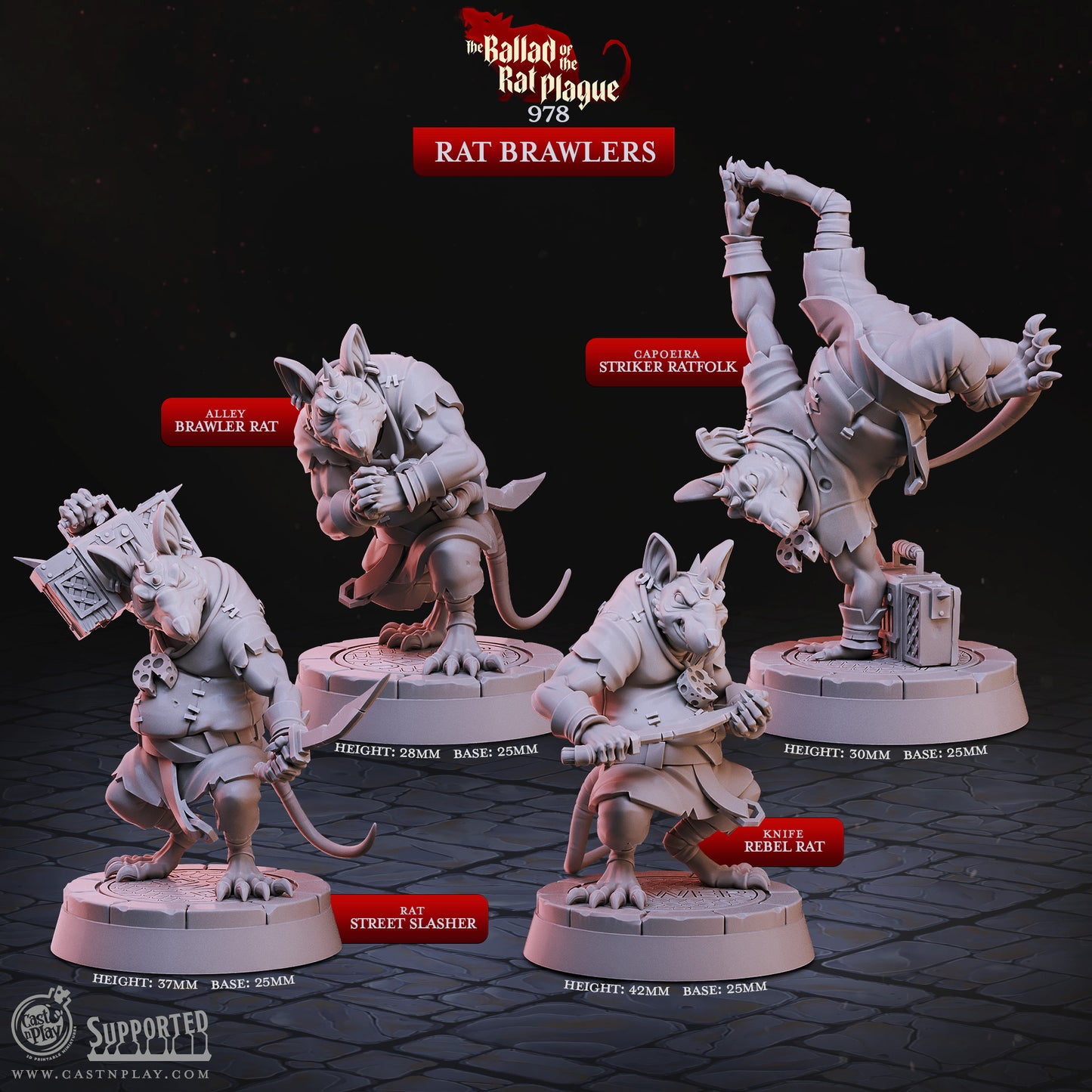 Rat Brawlers - Ballad of the Rat Plague | Cast N Play | Resin