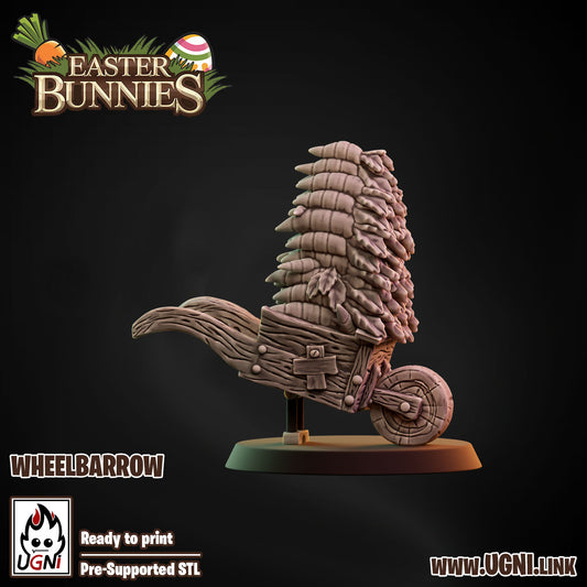 Easter Bunnies Team - Apothecary Wheelbarrow | UGNI Miniatures | Resin