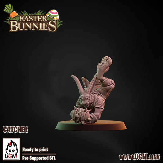 Easter Bunnies Team - Catcher 02 | UGNI Miniatures | Resin