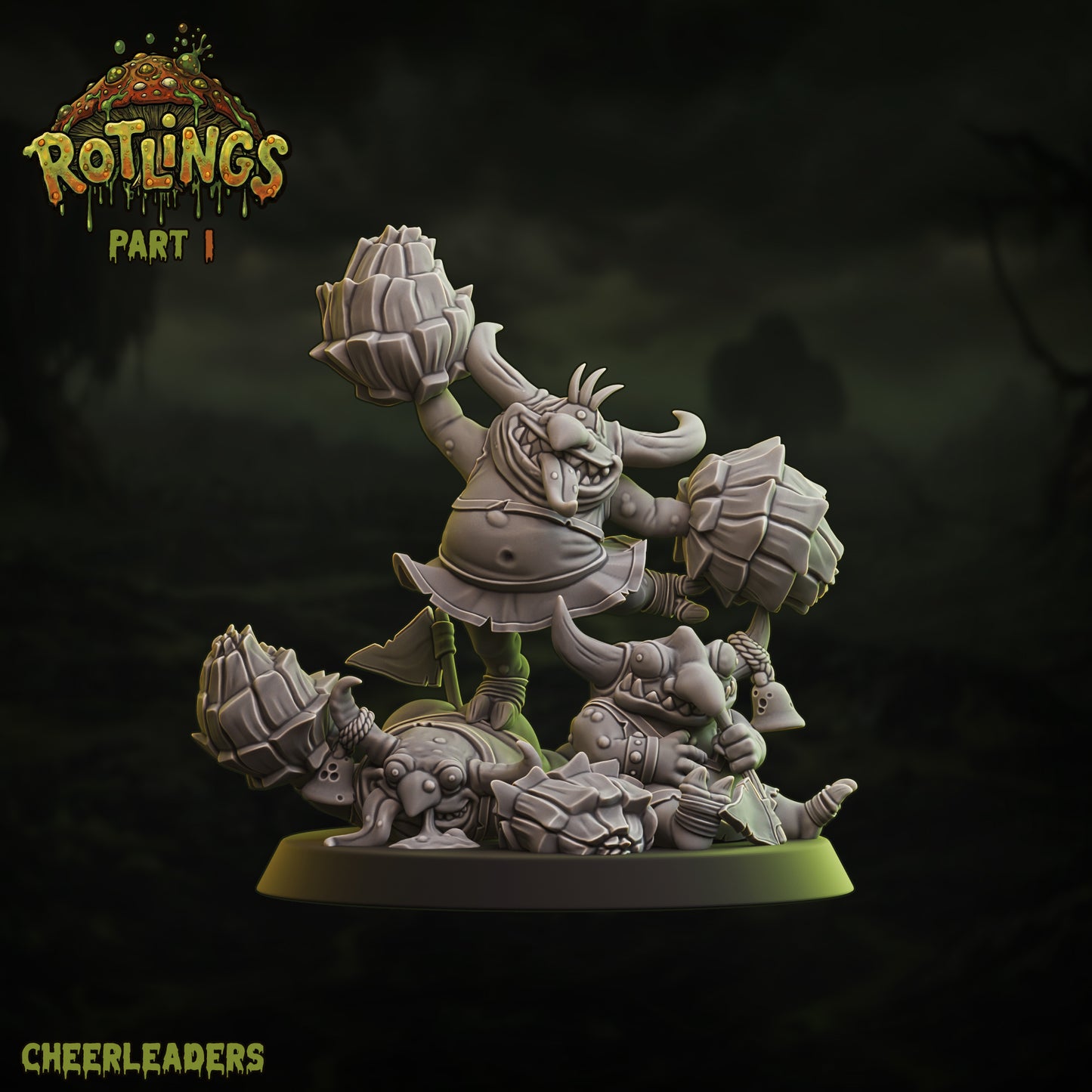 Rotlings (Snotlings Team) - Cheerleaders | UGNI Miniatures | Resin