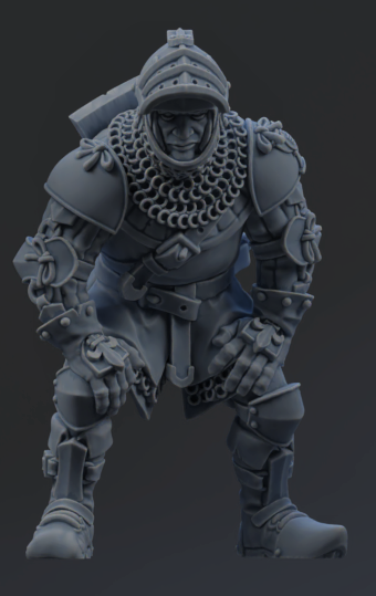 Chivalric Crushers Knights Team - Guard 01 | Brutefun Miniatures | Resin