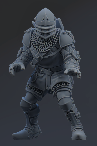 Chivalric Crushers Knights Team - Guard 02 | Brutefun Miniatures | Resin