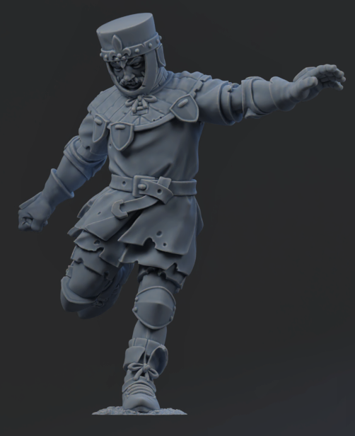 Chivalric Crushers Knights Team - Lineman 02 | Brutefun Miniatures | Resin