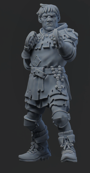 Chivalric Crushers Knights Team - Lineman 03 | Brutefun Miniatures | Resin