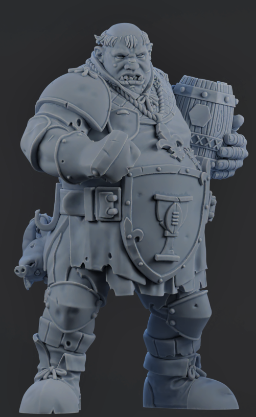Chivalric Crushers Knights Team - Ogre | Brutefun Miniatures | Resin