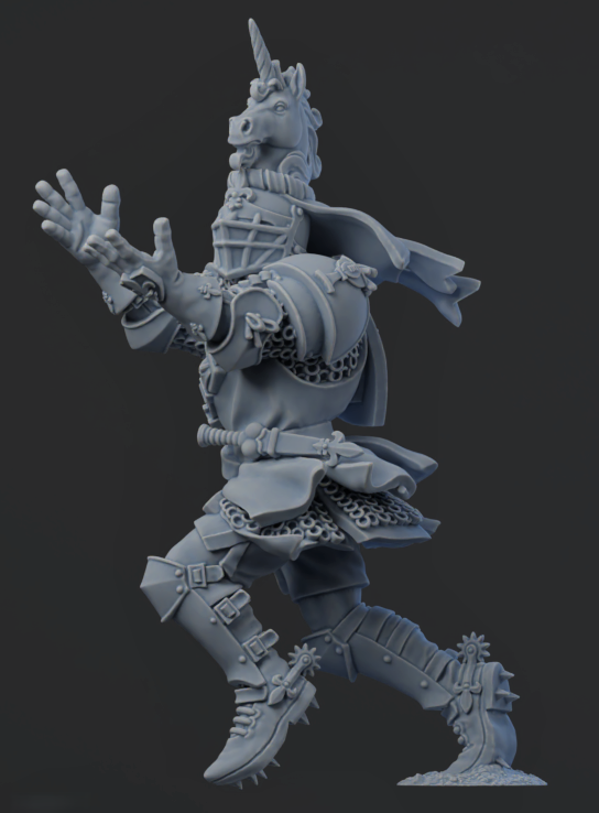 Chivalric Crushers Knights Team - Runner 01 | Brutefun Miniatures | Resin