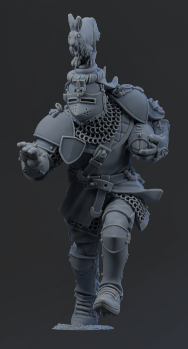 Chivalric Crushers Knights Team - Runner 02 | Brutefun Miniatures | Resin