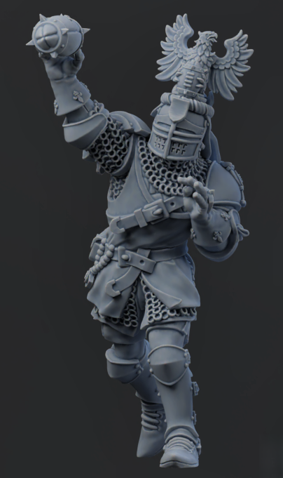 Chivalric Crushers Knights Team - Thrower 01 | Brutefun Miniatures | Resin