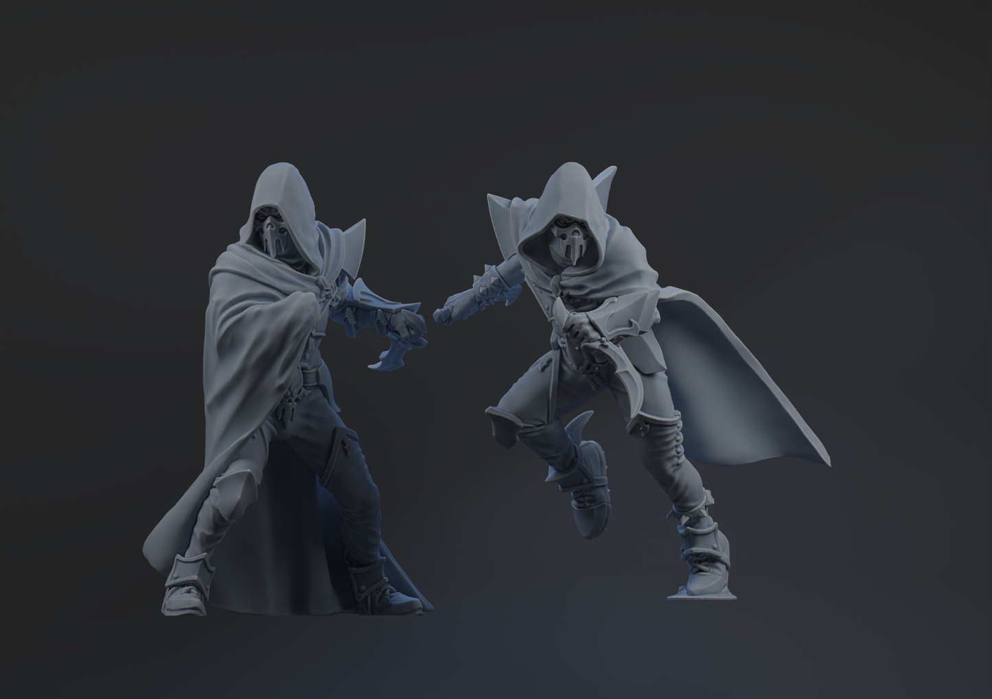 Dark Elves Team - Assassins (2 models) | Brutefun Miniatures | Resin