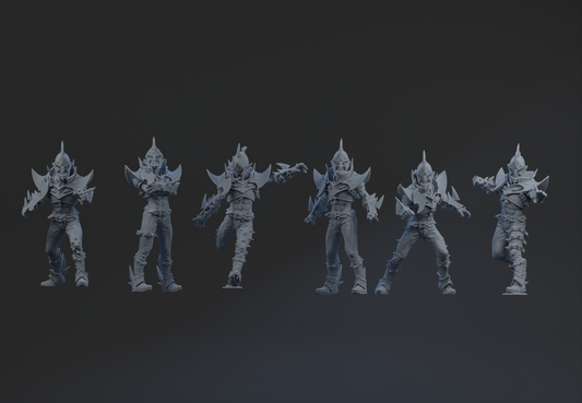 Dark Elves Team - Linemen (6 models) | Brutefun Miniatures | Resin