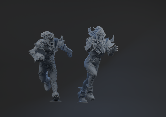Dark Elves Team - Runners (2 models) | Brutefun Miniatures | Resin