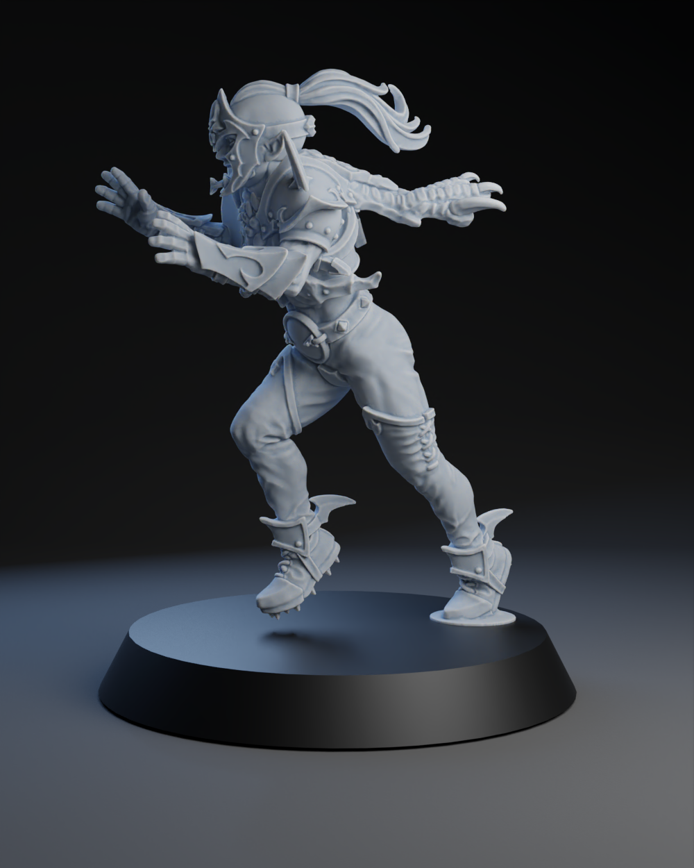 Dark Elves Team - Runners (2 models) | Brutefun Miniatures | Resin