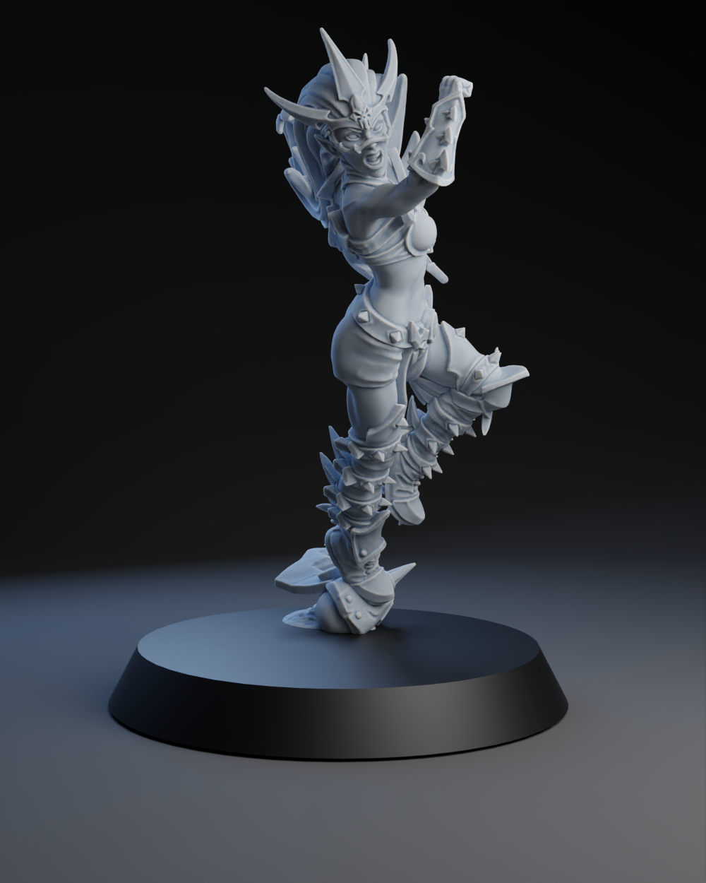 Dark Elves Team - Witch 02 | Brutefun Miniatures | Resin